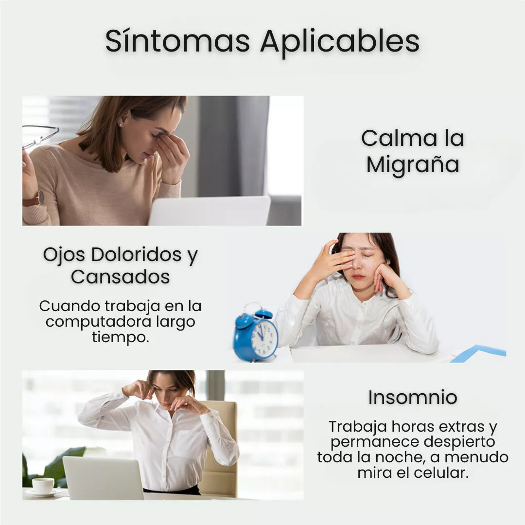 EyeRelief™ Masajeador de ojos para dormir mejor, reduce ojeras